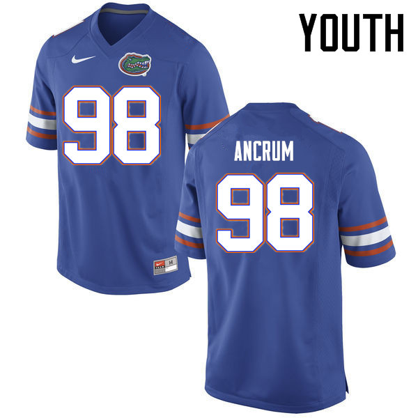 Youth Florida Gators #98 Luke Ancrum College Football Jerseys Sale-Blue